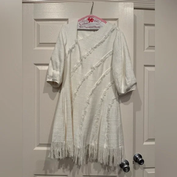 Jonathan Simkhai Rebekah Frayed Bouclé Mini Dress - Picture 4 of 12